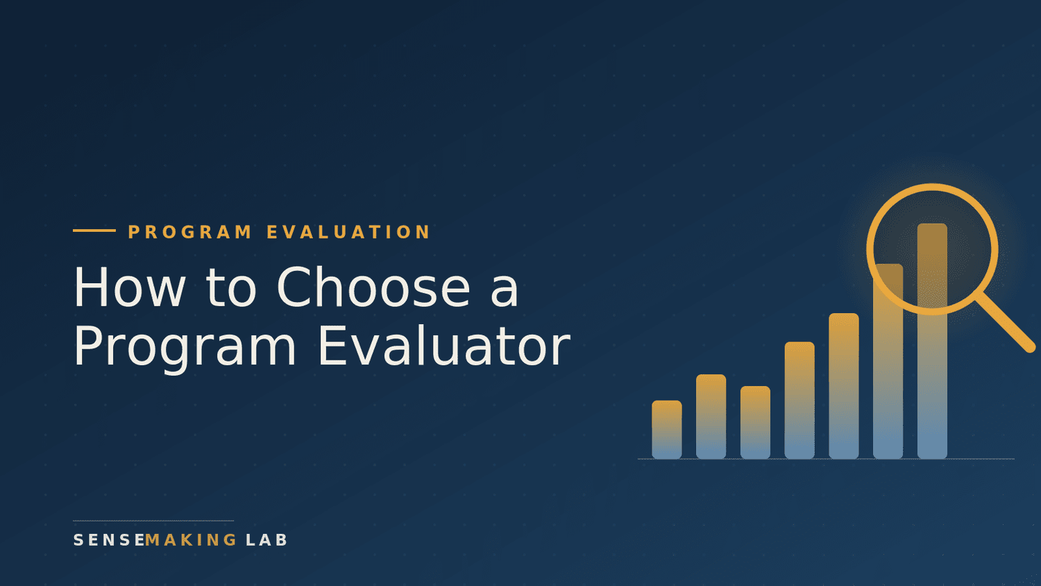 How to Choose a Program Evaluator
